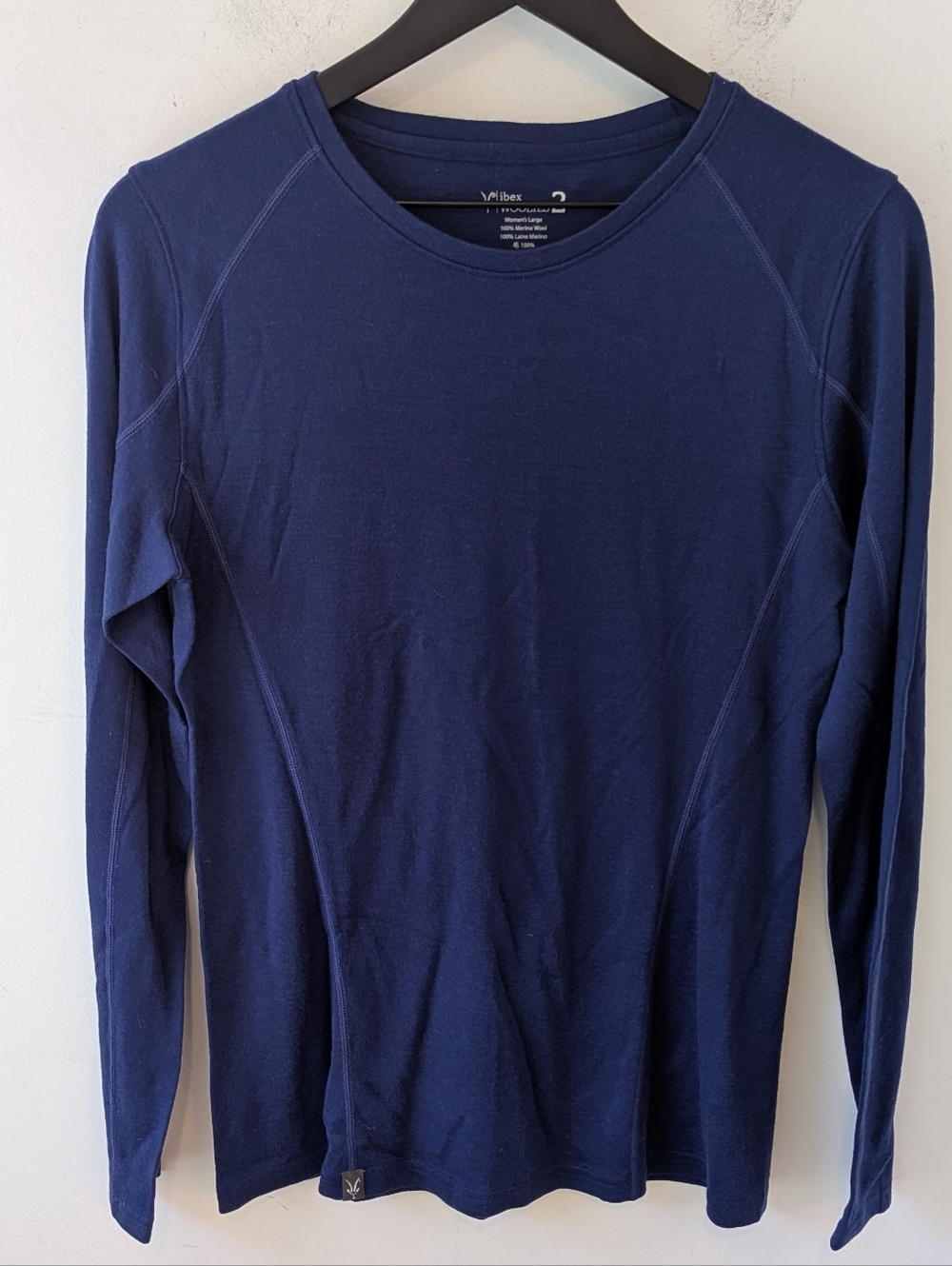 ibex woolies 2 Merino Wool Women's Long Sleeve Athletic Base Layer Shirt Large